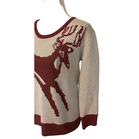 Knitted Dove Anthropologie Knit Sweater Women's Size XS Deer 4 Buttons Down Back - Picture 2 of 13